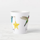 Custom Hummingbirds and Stars Latte Tasse (Vorderseite)