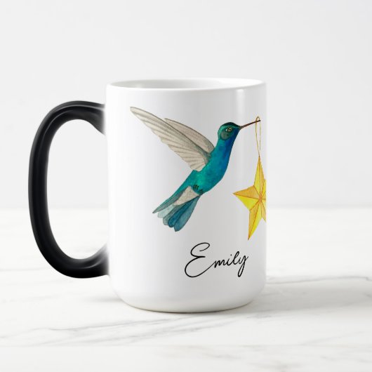 Custom Hummingbirds and Stars Zweitone Coffee Tass Verwandlungstasse (Links)
