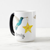 Custom Hummingbirds and Stars Zweitone Coffee Tass Verwandlungstasse (Vorderseite Links)