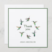 Custom Hummingbirds Dankeschön Card Dankeskarte (Vorne/Hinten)