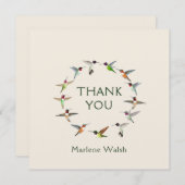 Custom Hummingbirds Dankeschön Card Dankeskarte (Vorne/Hinten)