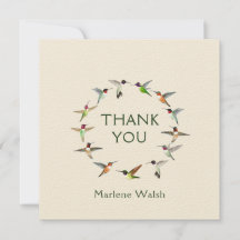 Custom Hummingbirds Dankeschön Card