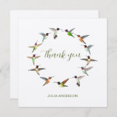 Custom Hummingbirds Dankeschön Card Dankeskarte (Vorne/Hinten)