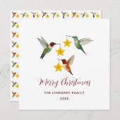 Custom Hummingbirds Frohe Weihnachten (Vorne/Hinten)