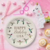 Custom Hummingbirds Happy Birthday Paper Teller (Party)