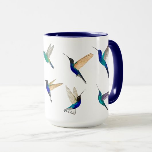 Custom Hummingbirds Mug Tasse (VorderseiteRechts)