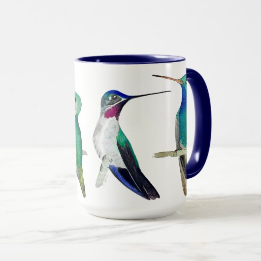 Custom Hummingbirds Mug Tasse (VorderseiteRechts)