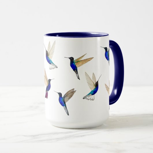 Custom Hummingbirds Mug Tasse (VorderseiteRechts)