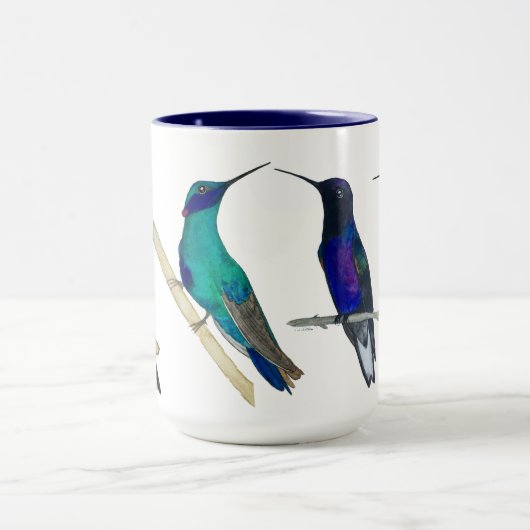 Custom Hummingbirds Mug Tasse (Zentrum)