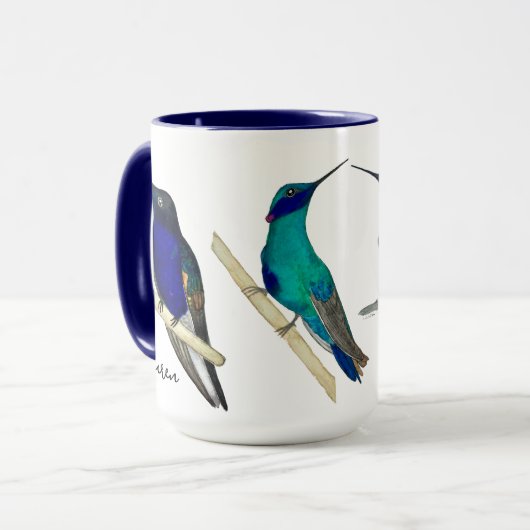 Custom Hummingbirds Mug Tasse (Vorderseite Links)
