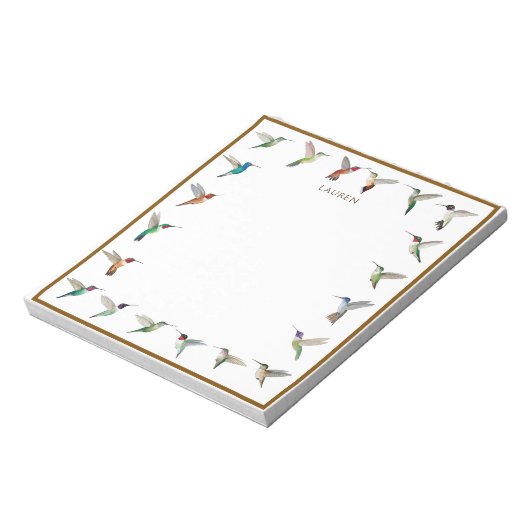 Custom Hummingbirds Notepad Notizblock (Rotiert)