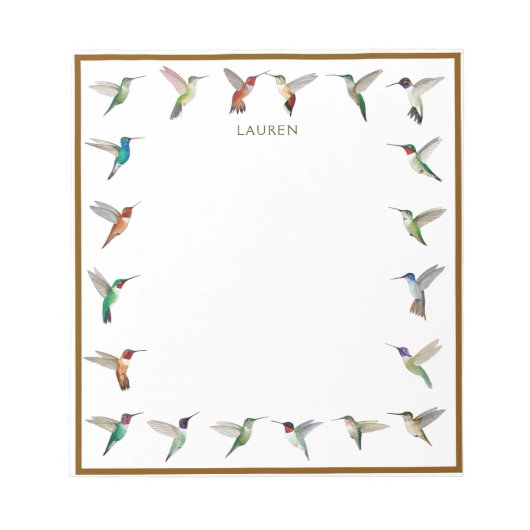 Custom Hummingbirds Notepad Notizblock (Vorderseite)