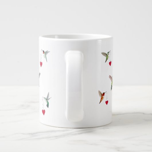 Custom Hummingbirds Riesenkaffee Tasse (Rückseite)