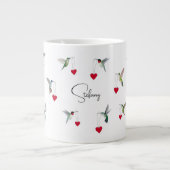Custom Hummingbirds Riesenkaffee Tasse (Vorderseite)