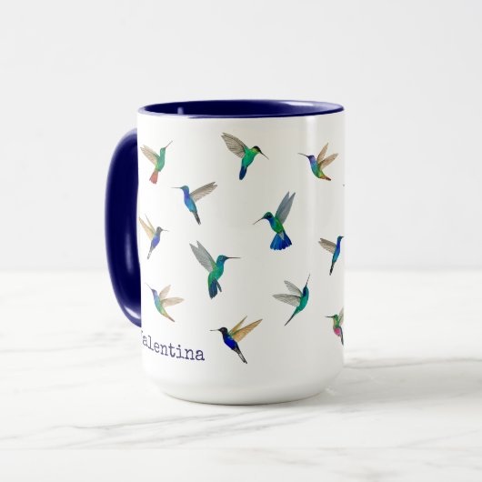 Custom Hummingbirds Tasse (Vorderseite Links)