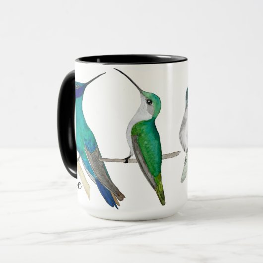 Custom Hummingbirds Tasse (Vorderseite Links)