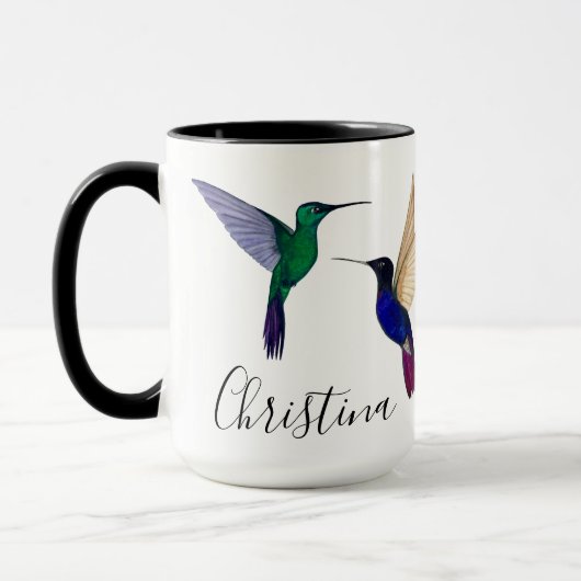 Custom Hummingbirds Tasse (Links)