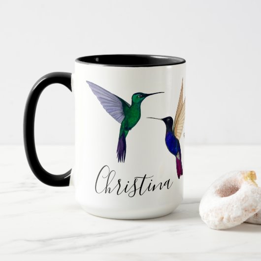 Custom Hummingbirds Tasse (Mit Donut)