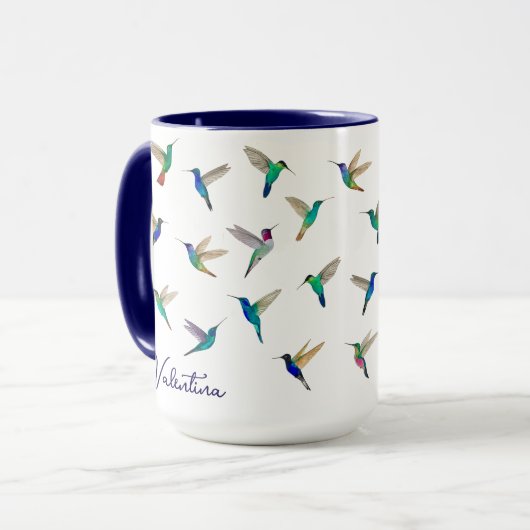 Custom Hummingbirds Tasse (Vorderseite Links)
