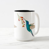 Custom Hummingbirds Two-Tone-Kaffee-Tasse Zweifarbige Tasse (VorderseiteRechts)