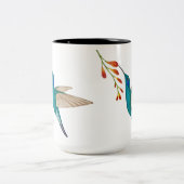 Custom Hummingbirds Two-Tone-Kaffee-Tasse Zweifarbige Tasse (Mittel)
