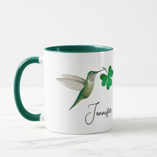 Custom Hummingbirds und Clover Two-Tone-Kaffee-Mu Tasse (Links)