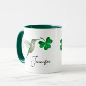 Custom Hummingbirds und Clover Two-Tone-Kaffee-Mu Tasse (Vorderseite Links)