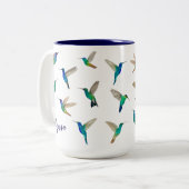 Custom hummingbirds zweifarbige tasse (Vorderseite Links)