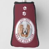 Custom Hund Bester Vater je Red White Foto Golf Headcover (Rotieren 90)