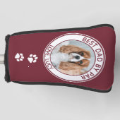 Custom Hund Bester Vater je Red White Foto Golf Headcover (Vorderseite)