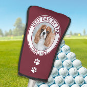 Custom Hund Bester Vater je Red White Foto Golf Headcover