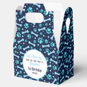 Custom Hund Birthday Blue Paw Print Puppy Pet Geschenkschachtel (Geöffnet)
