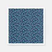 Custom Hund Birthday Blue Paw Print Puppy Pet Serviette (Vorderseite)