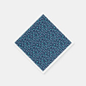 Custom Hund Birthday Blue Paw Print Puppy Pet Serviette (Ecke)