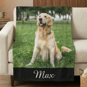 Custom Hund Foto Fleece Blanket