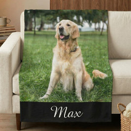 Custom Hund Foto Fleece Blanket