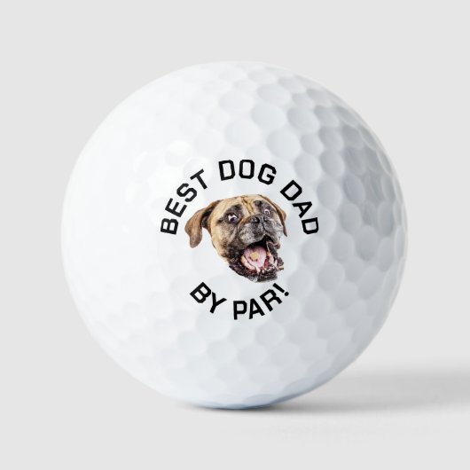 Custom Hund Foto, Hund Foto Gesicht New Dad Gesche Golfball (Vorderseite)