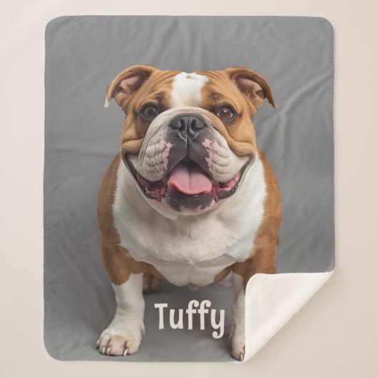 Custom Hund Foto Sherpa Blanket Pet Lover Geschenk Sherpadecke (Vorderseite)