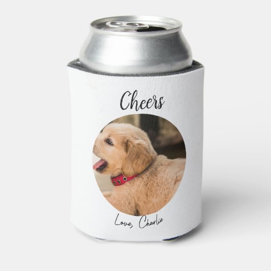 Custom Hund Gastgeschenk Hochzeit Hund der Ehre Fo Dosenkühler (Kanne Rückseite)