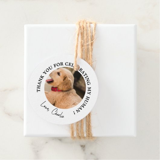 Custom Hund Gastgeschenk Hochzeit Hund Ehrentier F Geschenkanhänger (Beispiel)