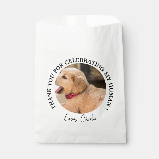 Custom Hund Gastgeschenk Hochzeit Hund Ehrentier F Geschenktütchen (Vorderseite)