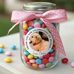 Custom Hund Gastgeschenk Hochzeit Hund Ehrentier F Runder Aufkleber