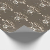 Custom Hunter NAME Deer Trophy Rifjagd Club Geschenkpapier (Ecke)