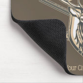Custom Hunter NAME Deer Trophy Rifjagd Club Mousepad (Ecke)