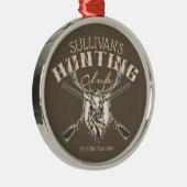Custom Hunter NAME Deer Trophy Rifjagd Club Ornament Aus Metall (Rechts)