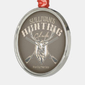 Custom Hunter NAME Deer Trophy Rifjagd Club Ornament Aus Metall (Links)