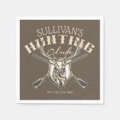 Custom Hunter NAME Deer Trophy Rifjagd Club Serviette (Vorderseite)