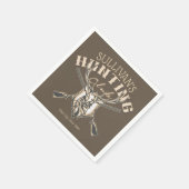 Custom Hunter NAME Deer Trophy Rifjagd Club Serviette (Ecke)