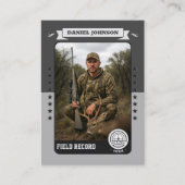 Custom Hunter Trading Card, Hunting Gifts Hunter  Telefonnummerkarte (Vorderseite)