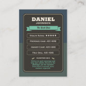 Custom Hunter Trading Card, Hunting Gifts Hunter Telefonnummerkarte (Rückseite)